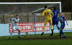 One of Abingdon FC players scoring a goal