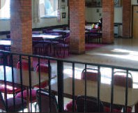 Tables laid out inside our function room